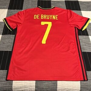 Belgium 🇧🇪 #7 Kevin De Bruyne 2020-21 Home Adidas Jersey